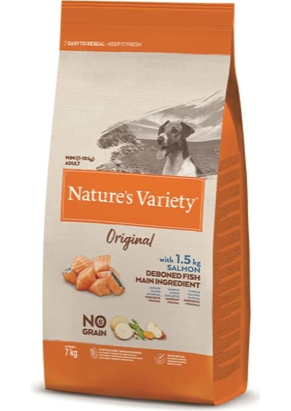 Nature's Variety No Grain Somonlu 7 kg Tahılsız Mini Irk Köpek Maması