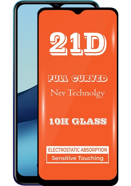 Vivo Y20 Tam Kaplayan 21D Temperli Ekran Koruyucu Cam