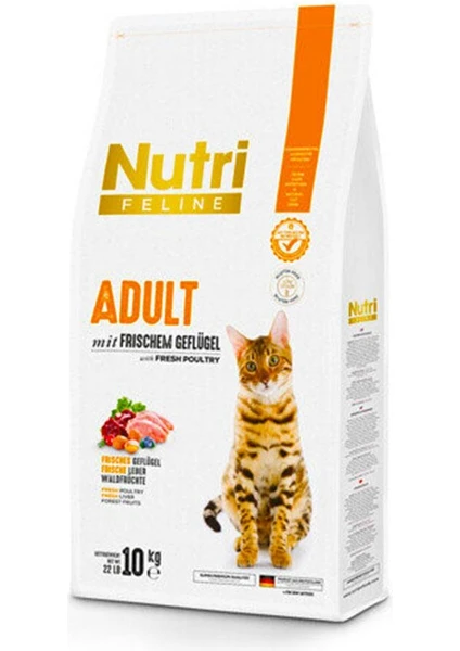 Nutri Feline Kümes Hayvanlı Yetişkin Kedi Maması 10 kg