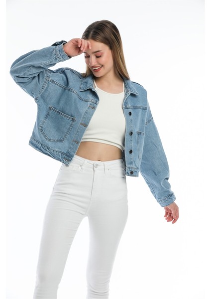 Bayan Yeni Model Kot Ceket 44656