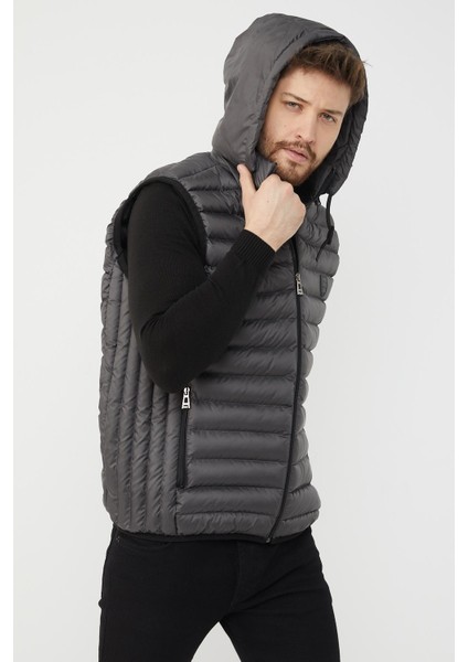 Erkek Battal Şişme Yelek Antrasit - 123DNGR fırsatları