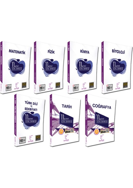 11. Sınıf Tüm Dersler Soru Bankası Full Set 7 Kitap 2022