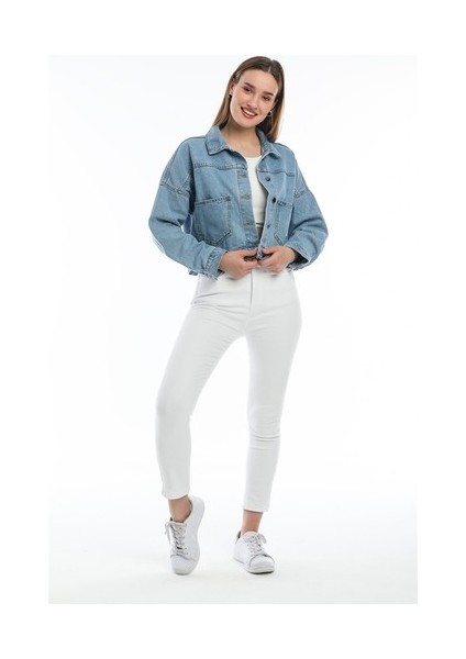 Bayan Yeni Model Kot Ceket 44656
