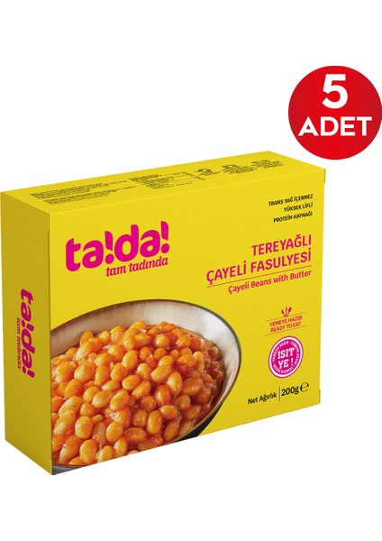 Ta!da! Tereyağlı Çayeli Fasulyesi 250 G - 5 Adet