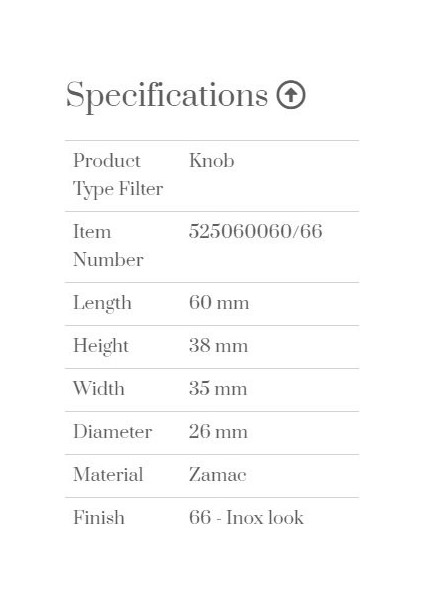 Kulp 060MM Furnipart Oval Sımple Inox
