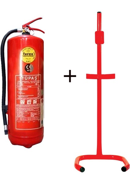 6KG TÜPAŞ YANGIN TÜPÜ VE C TİPİ SEHPA 2Lİ SET