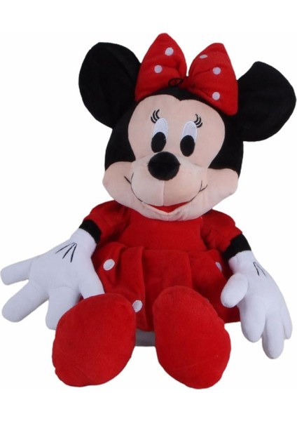 Minnie Mouse Peluş Oyuncak 55 cm Kırmızı Minnie Mouse Uyku Arkadaşım