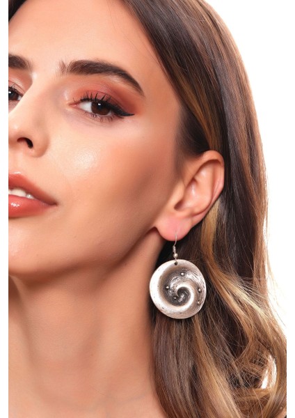 Kadın Antik Gümüş Kaplama Sallantılı Model Bohem Tarz Girdap Küpe modelleri
