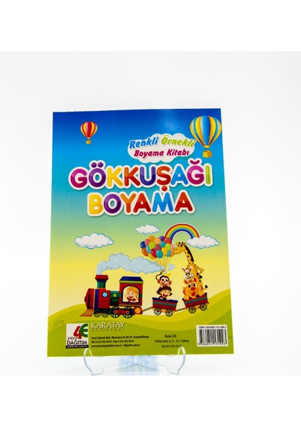 Gökkuşağı Boyama Kitabı, Renkli Boya Defteri, Örnekli, Büyük Boy, 128 Sayfa, 19X27CM fiyatları