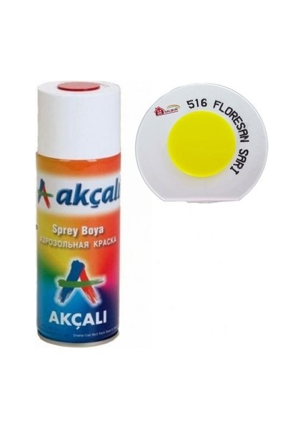 516 Sarı Florasan Sprey Boya 400 ml Akçalı