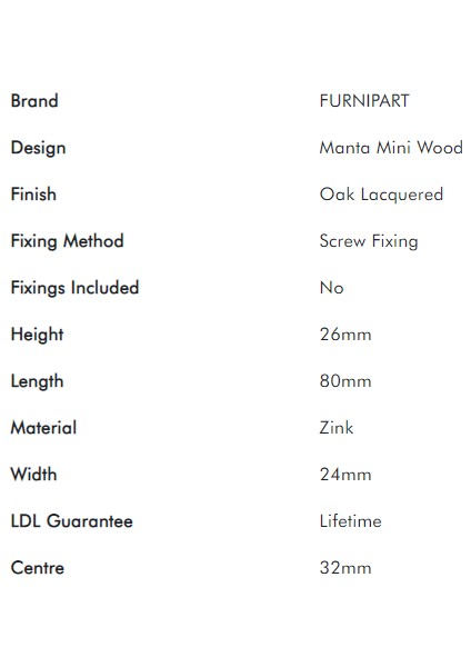 Kulp 032MM Furnipart Manta Meşe fiyatları