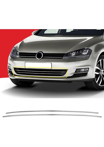 Vw Golf 7 Krom Ön Tampon Çıtası 2 Prç. 2013-2017 modelleri