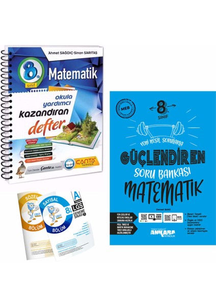 8. Sınıf Matematik Defter ve Ankara Matematik Güçlendiren Soru Bankası