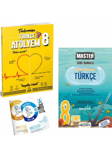 8.Sınıf TürkçeMino Türkçe Atölyem ve Okyanus Master Türkçe Soru Bankası