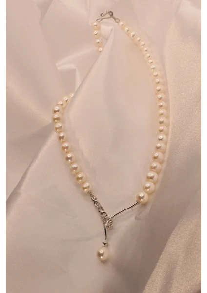 Pearls in Ocean Gerçek Tatlı Su incisi Kolye Bileklik Küpe Set Classic Serisi 701 Garantili Sertifikalı