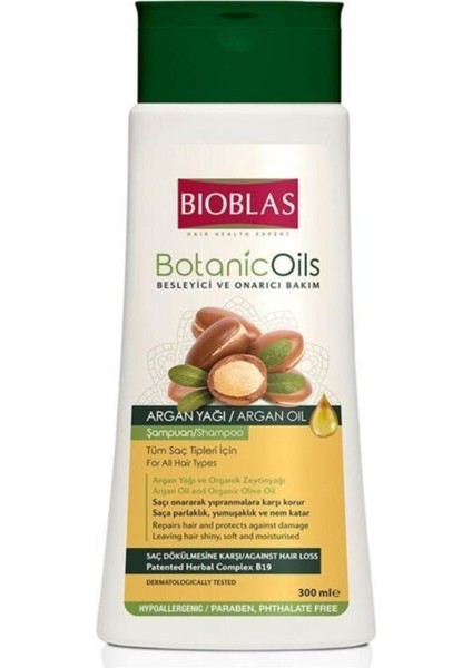 Botanic Oils Şampuan Argan Yağı 300ml X 6 Adet