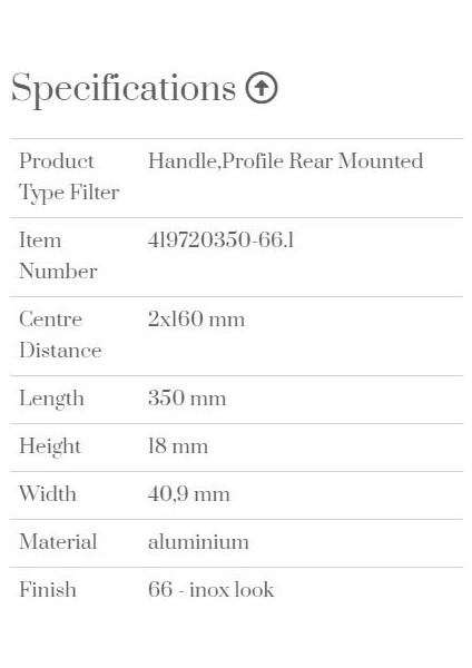 Kulp 350MM Edge Straight Inox