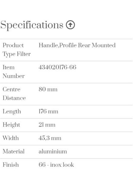 Kulp 176MM Edge Filigre Inox