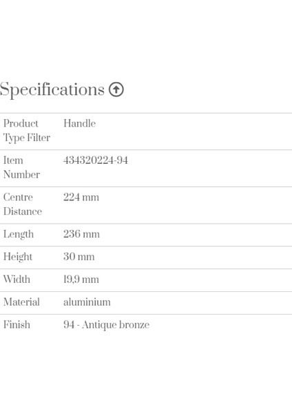 Kulp 224MM Fall Antik Bronze modelleri