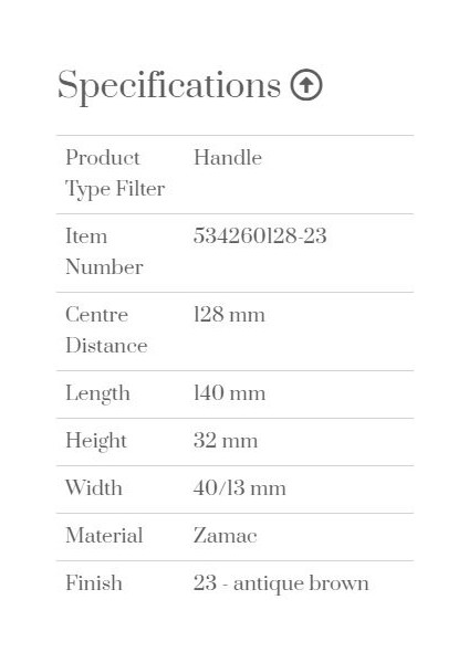 Kulp 128MM Locker Antik Brown