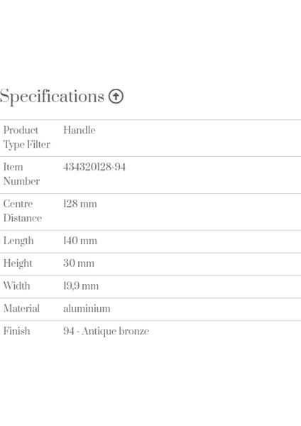 Kulp 128MM Fall Antik Bronze modelleri