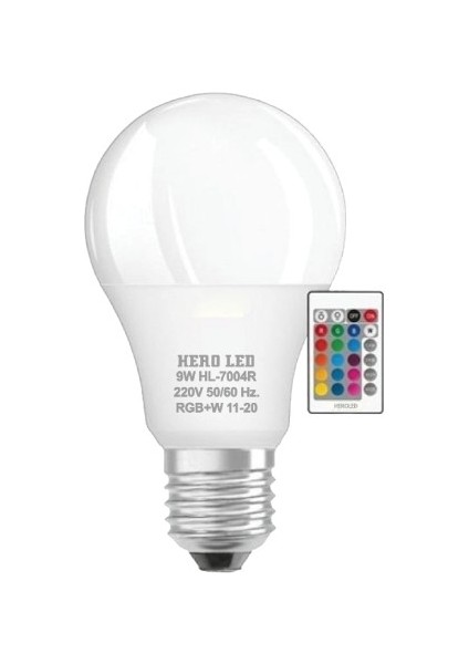 9W Rgb Kumandalı LED Ampul - 9W Rgb Ampul