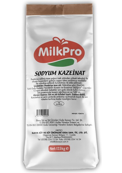 Sodyum Kazeinat 12,5 kg