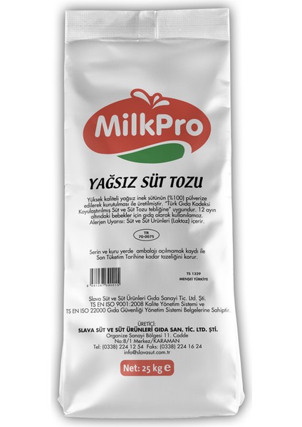 Yağsız Süt Tozu 25 kg