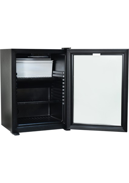 45 Litre Cam Kapılı Minibar Mini Buzdolabı All Black Edition