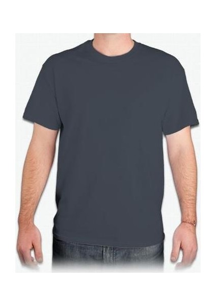T-Shirt Bisiklet Yaka Kısakol Pamuk Cepli Lacivert