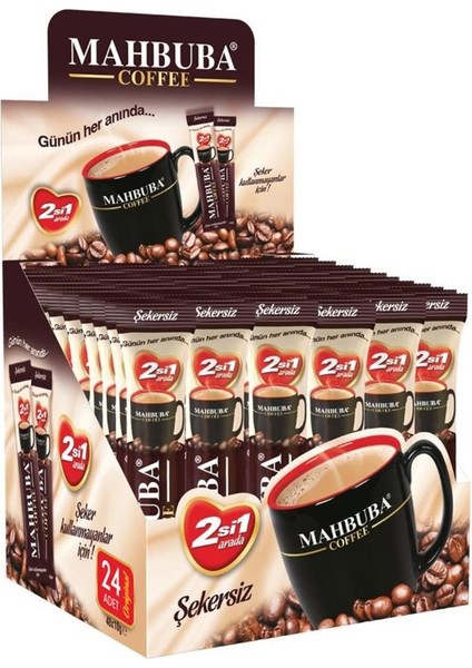 Coffee 2si1 Arada Şekersiz Hazır Kahve 24x10gr