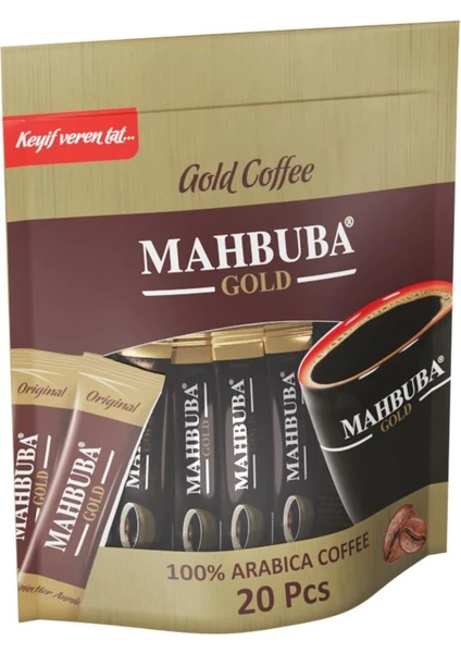 Coffee Çözünebilir %100 Arabica Hazır Gold Kahve Tam Kıvamında 20x2gr