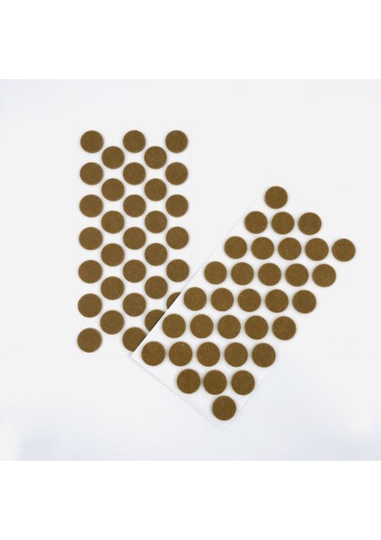 56'lı Yapışkanlı Daire Parke Zemin Koruyucu Mobilya Keçesi 28MM Kahverengi