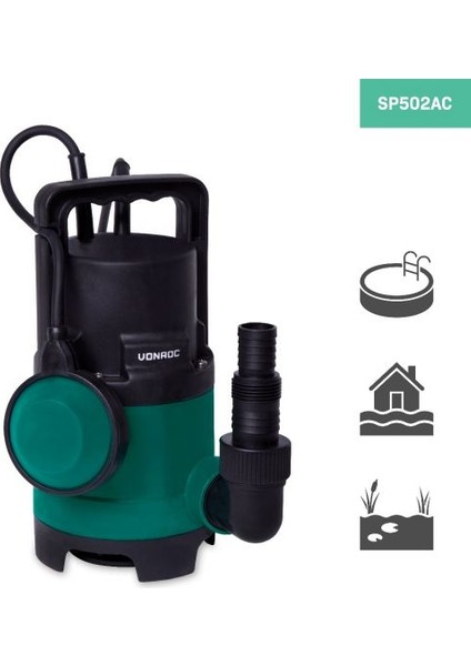 Dalgıç Pompa 400W - 8000L/H | Kirli ve Temiz Su