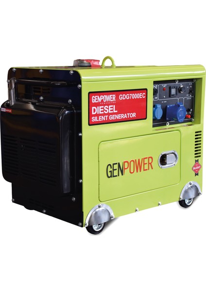 Marka Gdg 7000 Ec Oto Model 7 Kva ,ses Izolasyon Kabinli,transfer Panolu, Otomatik, Tekerlekli Portatif Monofaze Jeneratör