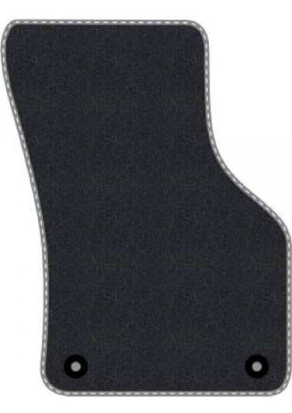 Renault Twingo 1993-2012 Siyah Halı Gri Kenar Çapraz Çizgi Topuk 2250 gr Paspas