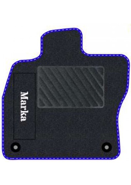Honda Civic Ep3 2001-2005 -Hatchback -3 Kapı Typer Si Siyah Halı Mavi Kenar Çapraz Çizgi Topuk 2250 gr Paspas