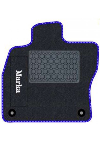 Honda Crv 2 2002-2006 Siyah Halı Mavi Kenar Petek Topuk 2250 gr Paspas