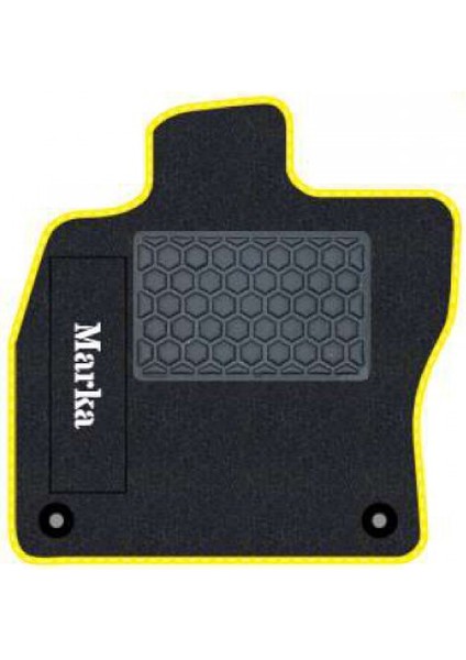 Honda Civic Euro Hatchback 2003-2005 -5 Kapı Makyaj Siyah Halı Sarı Kenar Petek Topuk 2250 gr Paspas fiyatları