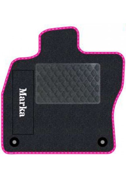 Honda Civic Fk-Fn 2006-2012 Hatchback Siyah Halı Pembe Kenar Baklava Topuk 2250 gr Paspas fiyatları