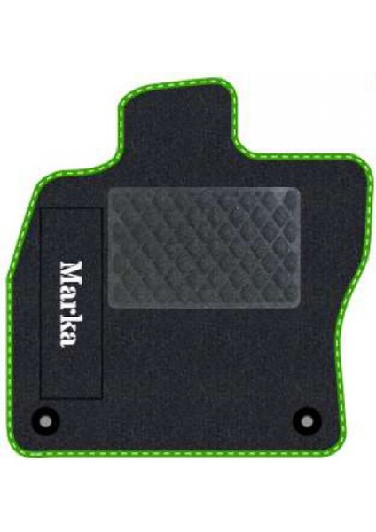 Renault Megane 1 1995-2002 Siyah Halı Yeşil Kenar Baklava Topuk 2250 gr Paspas fiyatları