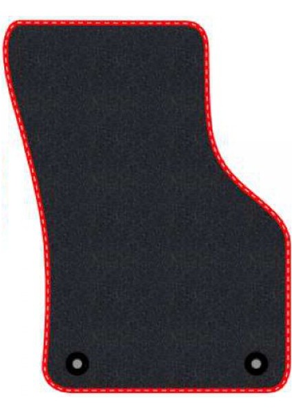 Renault Twingo 1993-2012 Siyah Halı Kırmızı Kenar Deri Petek Topuk 2250 gr Paspas
