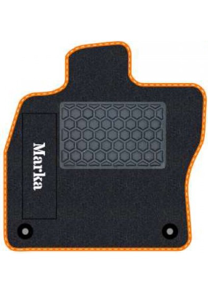 Renault Clio 3 2005-2011 Siyah Halı Turuncu Kenar Petek Topuk 2250 gr Paspas fiyatları