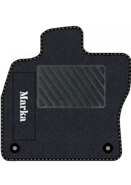 Honda Civic Euro Hatchback 2003-2005 -5 Kapı Makyajlı Siyah Halı Siyah Kenar Çapraz Çizgi Topuk 2250 gr Paspas fiyatları