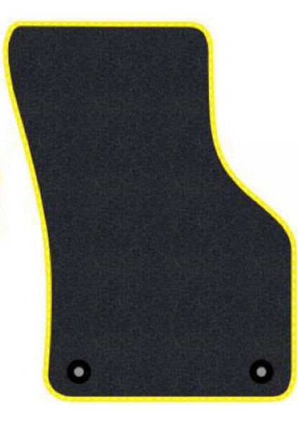 Renault Symbol 1 1999-2008 Siyah Halı Sarı Kenar Elipsler Topuk 2250 gr Paspas modelleri