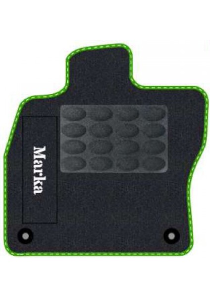 Renault Megane 3 2008-2016 Hatchback Siyah Halı Yeşil Kenar Elipsler Topuk 2250 gr Paspas fiyatları