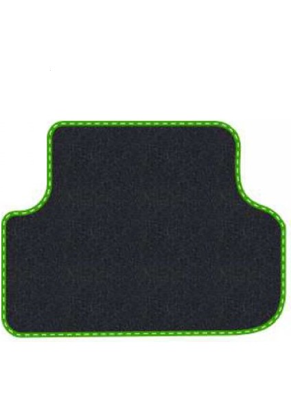 Renault Symbol 2 2008-2012 Siyah Halı Yeşil Kenar Petek Topuk 2250 gr Paspas fırsatları