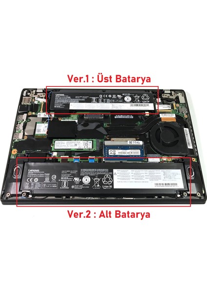 Retro Lenovo Thinkpad T460S, T470S Notebook Bataryası - Ver.1 (Üst) fırsatları
