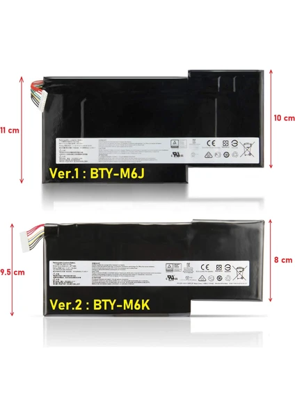 Msı GS63, GS73, Ver.1 (BTY-M6J) Notebook Bataryası