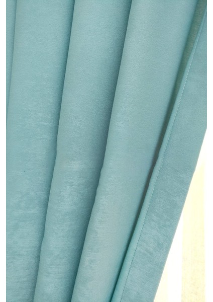 Mint Düz Renk Pileli Soft Fon Perde, 1/2 Seyrek Pile, Tek Kanat 50 x 240 cm